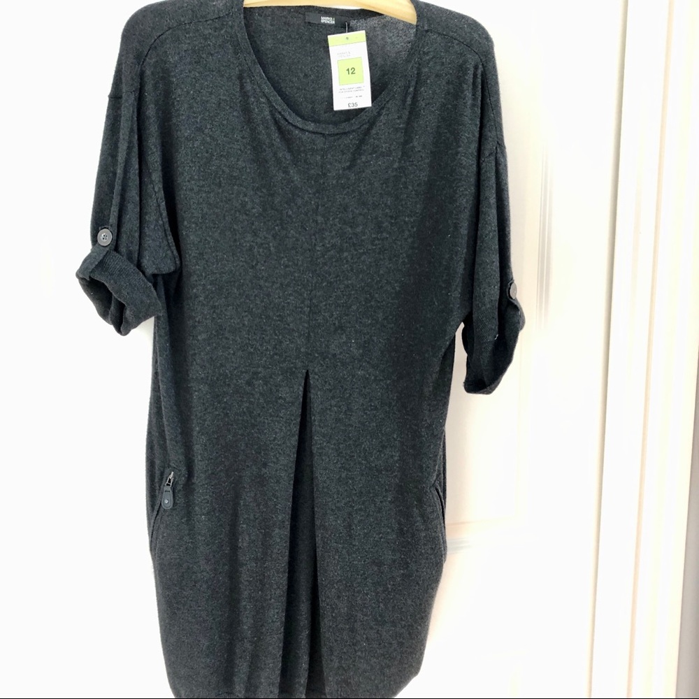 MARKS & SPENCER DRESS Tunic POCKETS NWT ZIP M&S